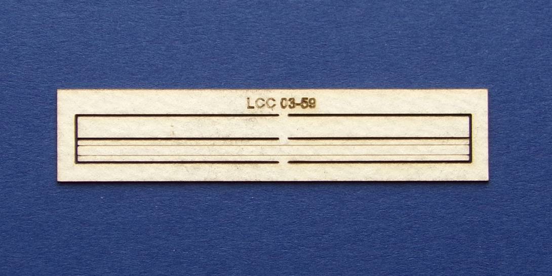 LCC 03-59 OO gauge wooden wall for 03-05 Wooden wall for signal box back elevation.